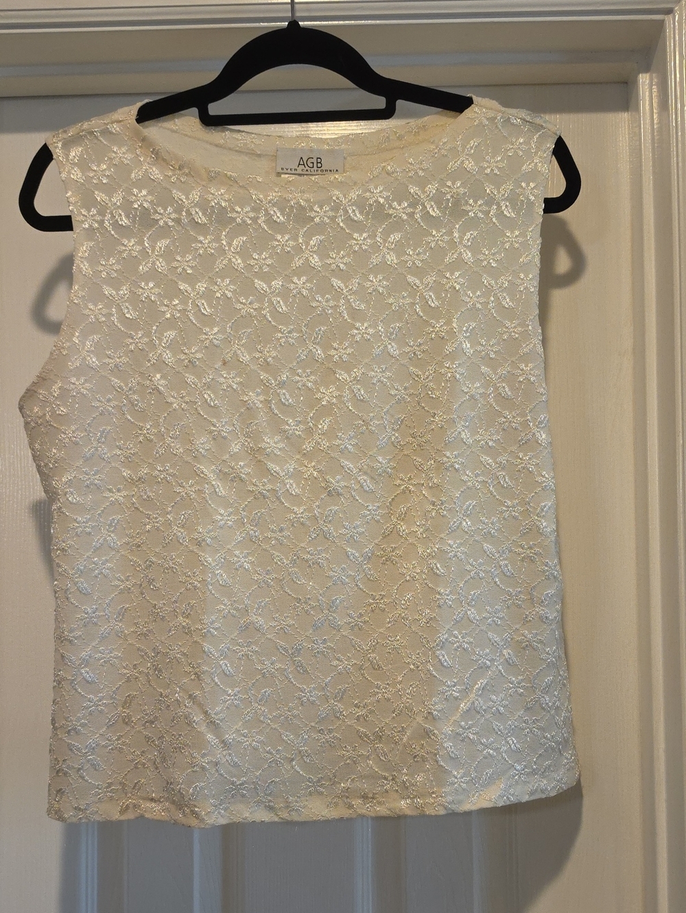 AGB Ivory Lace Camisole Top Size XL